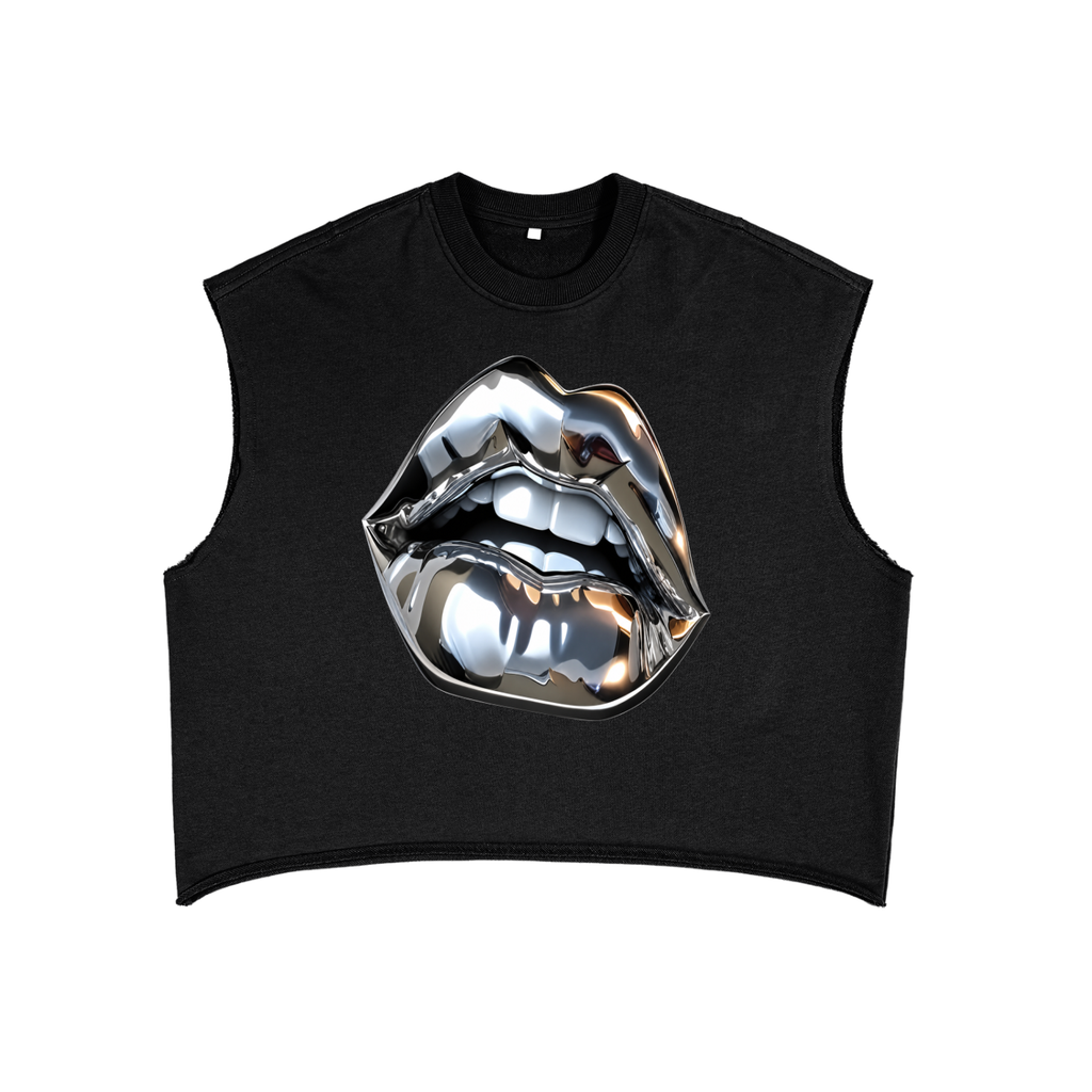 Silver lip  Boxy Tank Top