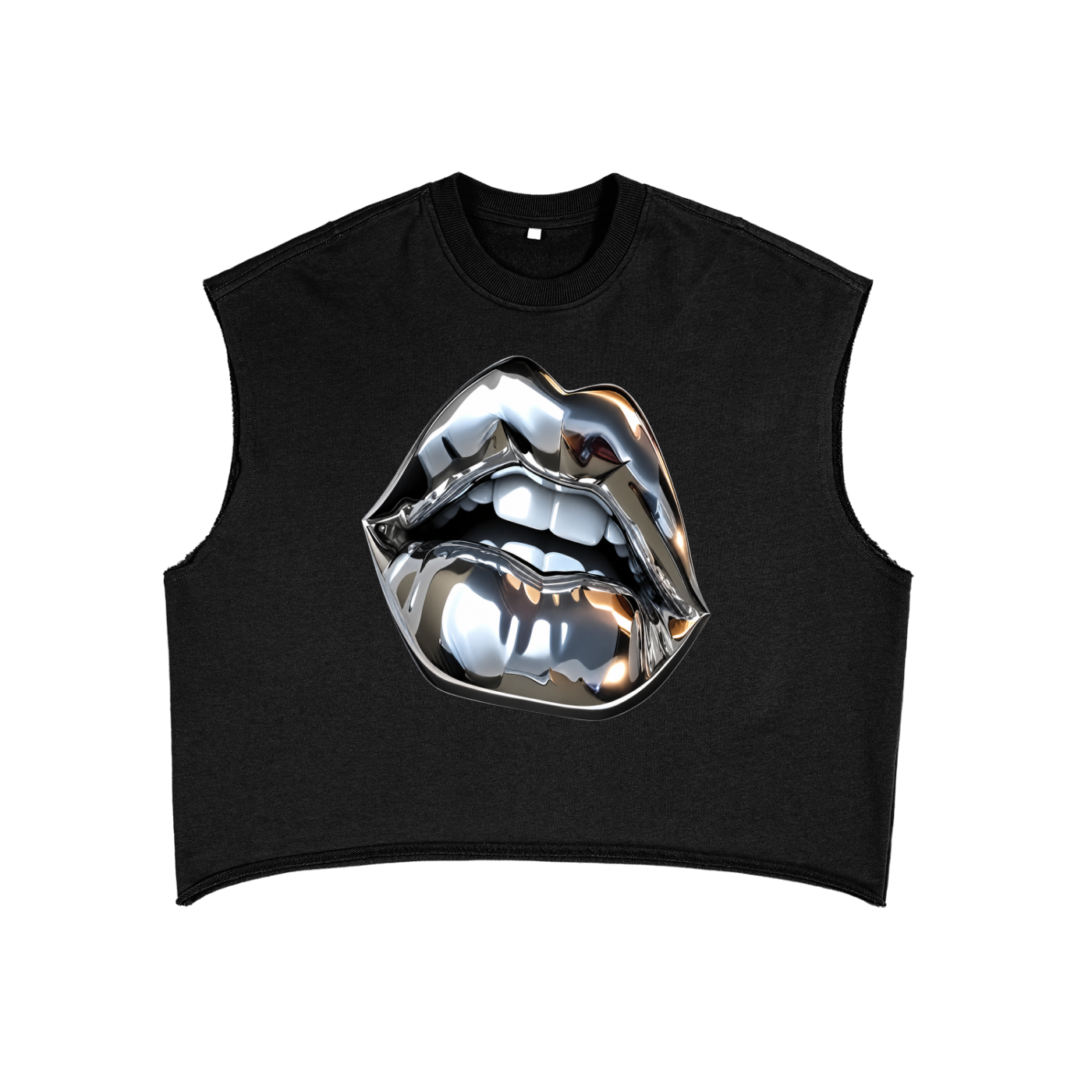 Silver lip  Boxy Tank Top